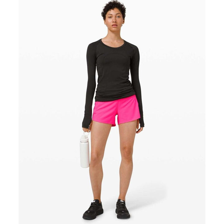 Lululemon Speed Up Short Long *4" Updated Fit in Pink Highlight - Size 12