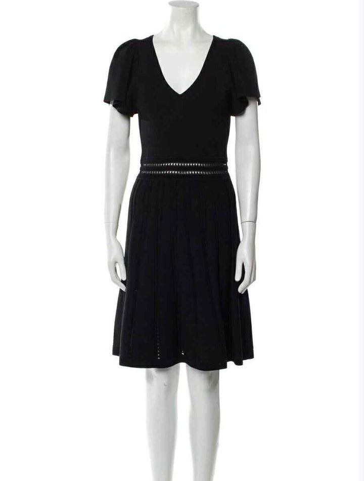 Sandro Paris Edwin Pointelle Detail Fit & Flare Dress - Size Small