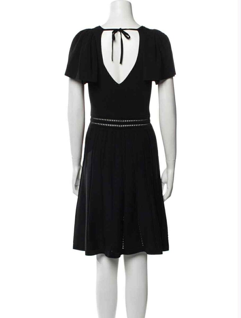 Sandro Paris Edwin Pointelle Detail Fit & Flare Dress - Size Small