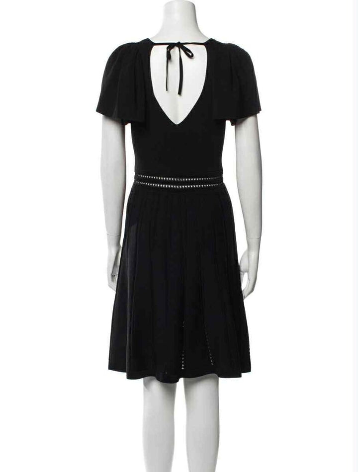 Sandro Paris Edwin Pointelle Detail Fit & Flare Dress - Size Small