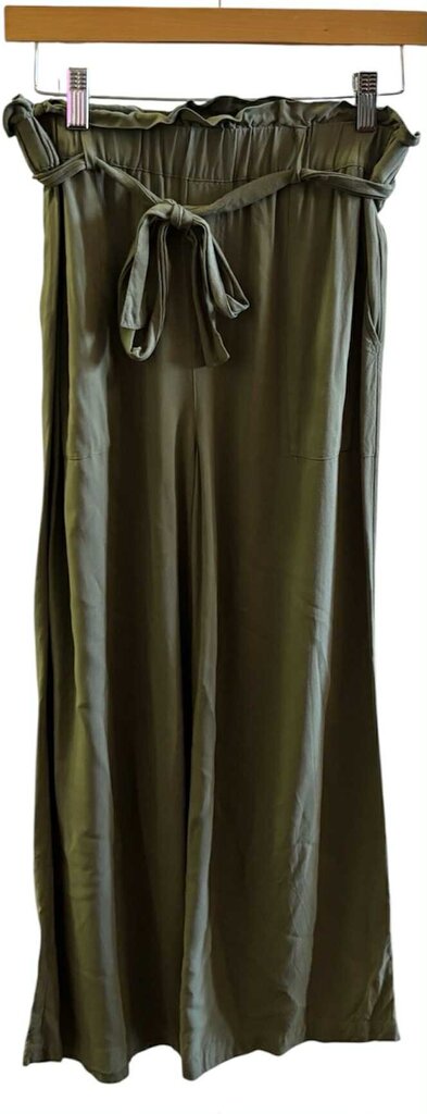 Sanctuary Tied Flexible Trouser Pants In Green - Size Small