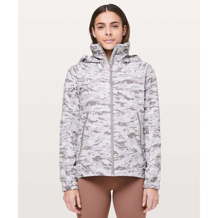 Lululemon Here To Move Jacket in Camo White Gray - Size 6