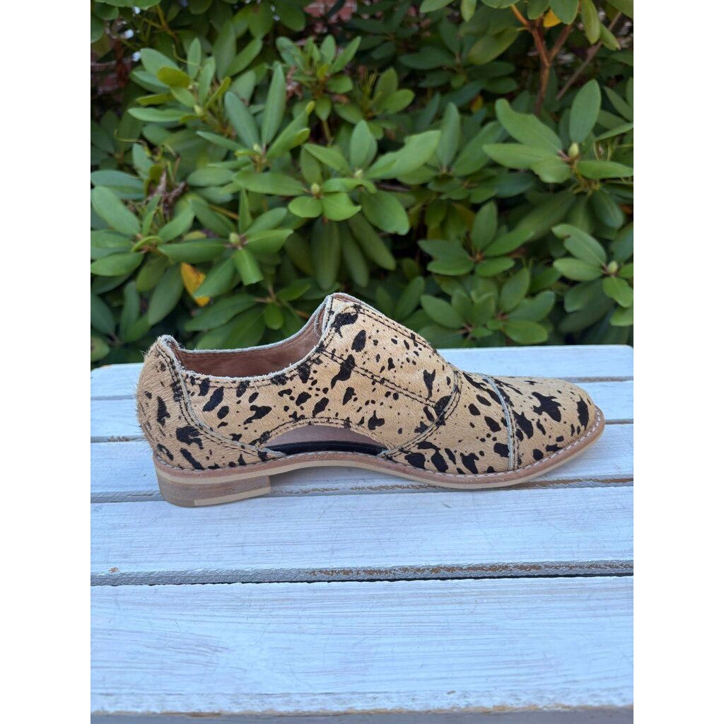 All Black Cowman Cut-Out Oxford Loafers - Size 37