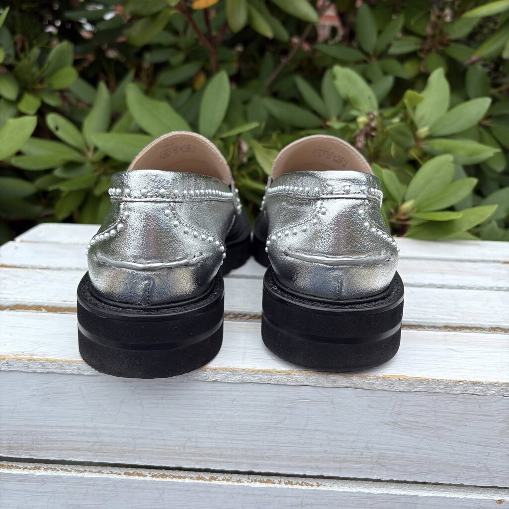 Stuart Weitzman Parker Metallic Loafers - Size 6.5