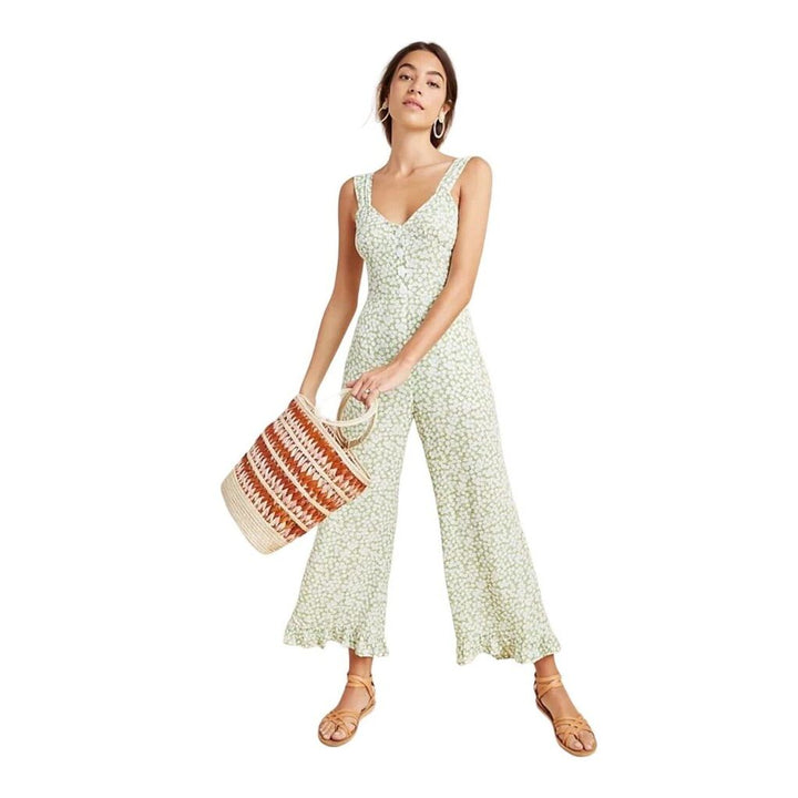Faithfull The Brand Lameka Bodhi Floral Jumpsuit - Size 6