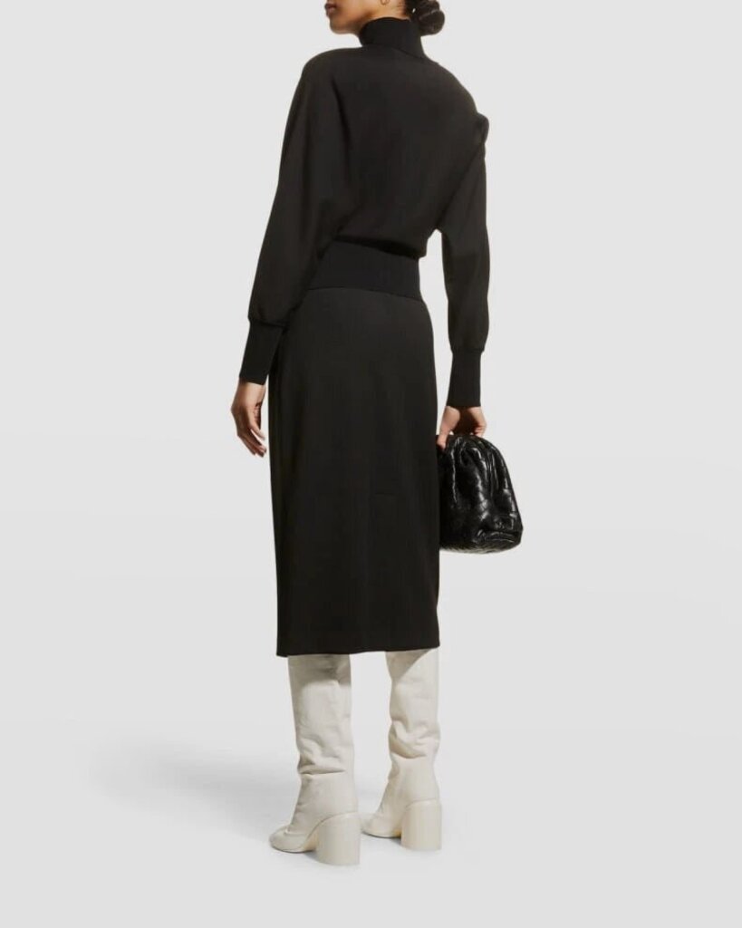 Theory Double Knit Turtleneck Dress - Size Medium