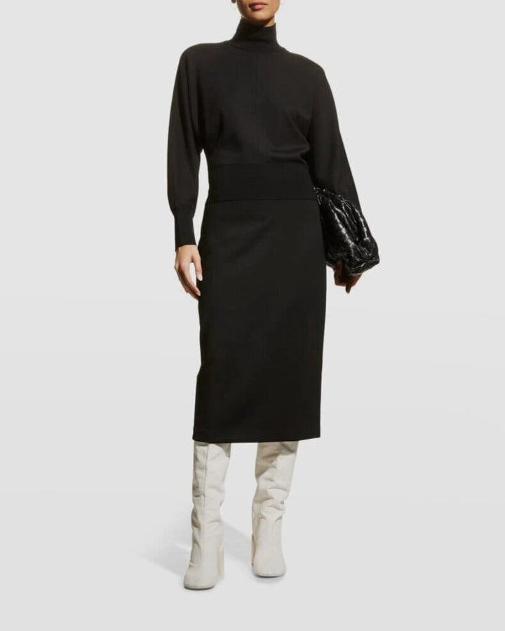 Theory Double Knit Turtleneck Dress - Size Medium