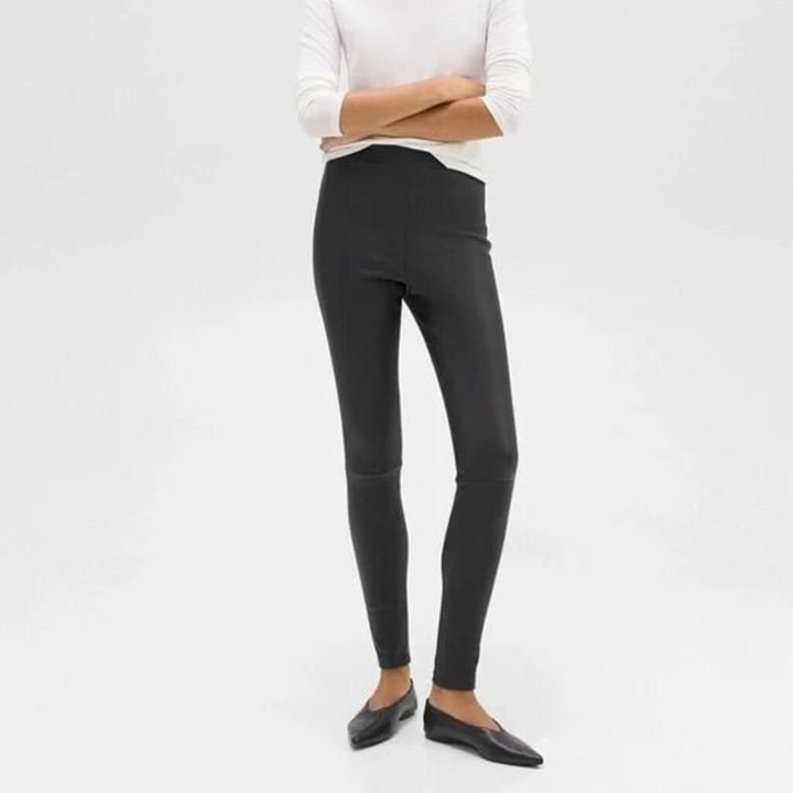 Theory Ima Sintra Suede Lamb Leather Skinny Legging - Size 4