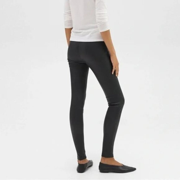 Theory Ima Sintra Suede Lamb Leather Skinny Legging - Size 4