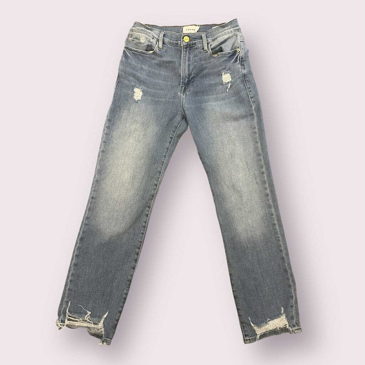 Frame Le High Straight Jeans - Size 27