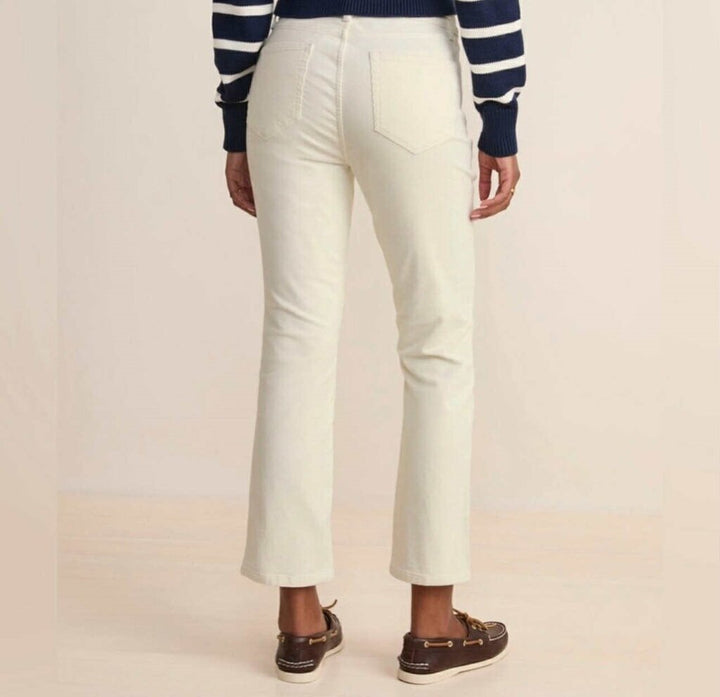 Vineyard Vines NWT Kick Flare High-Rise Corduroy Pants in Stone - Size 32