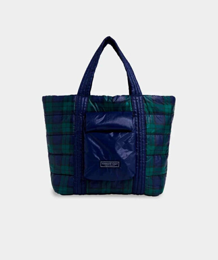 Vineyard Vines Reversible Charleston Green Puffer Tote