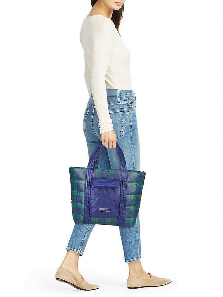 Vineyard Vines Reversible Charleston Green Puffer Tote