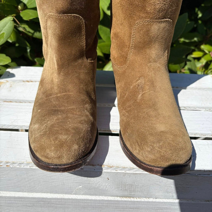 Frye Melissa Suede Button Tall Boots - Size 7