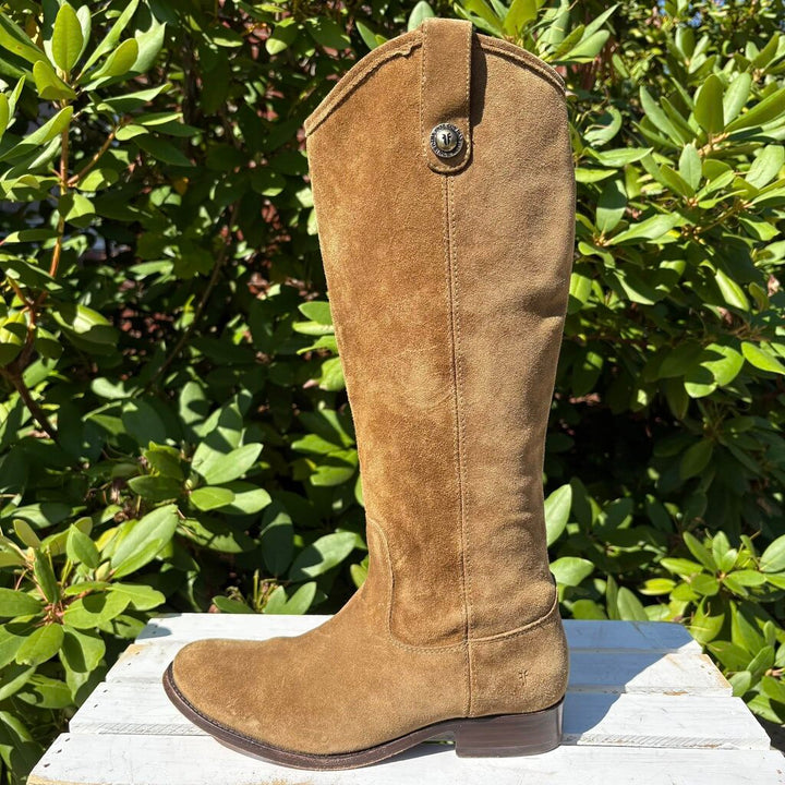 Frye Melissa Suede Button Tall Boots - Size 7