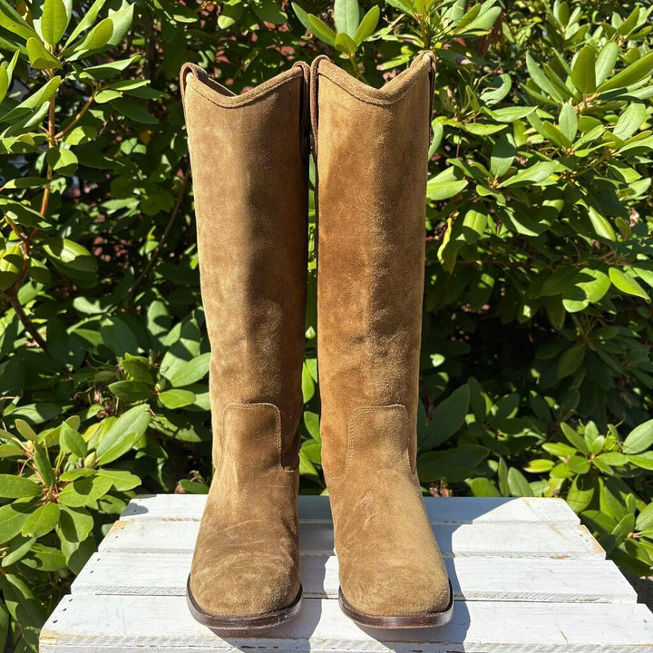Frye Melissa Suede Button Tall Boots - Size 7