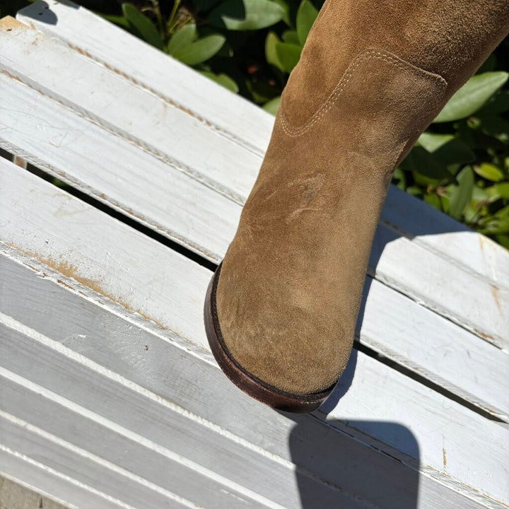 Frye Melissa Suede Button Tall Boots - Size 7