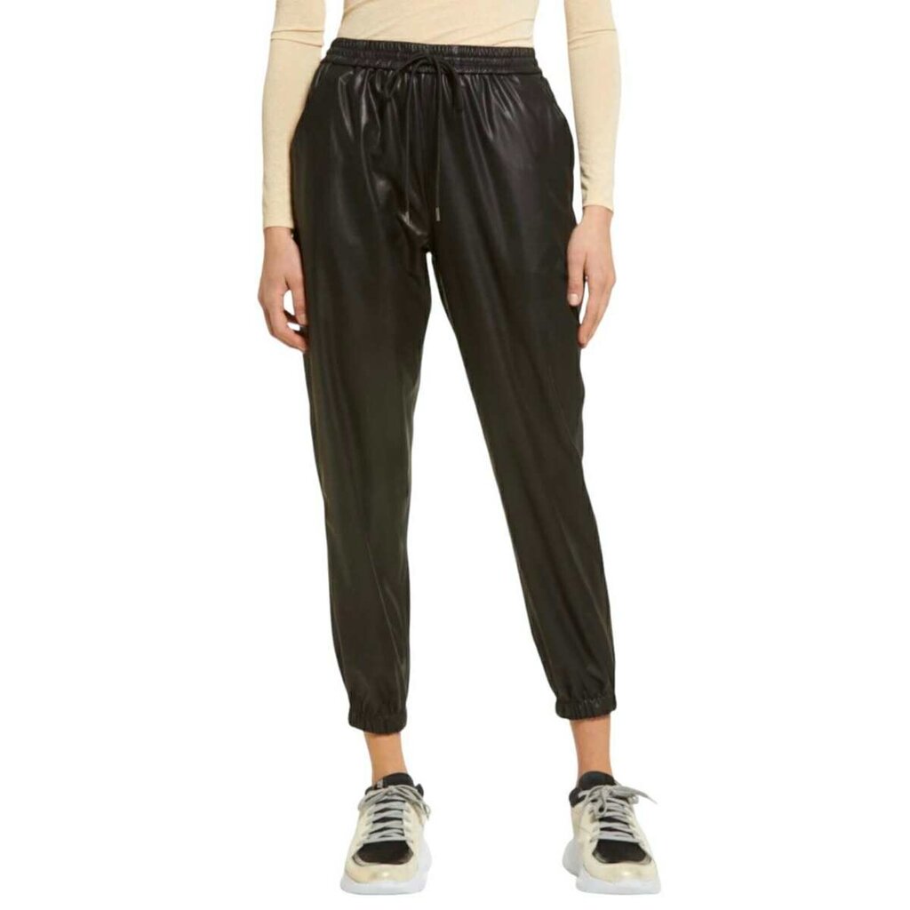 Avec Les Filles Faux Adjustable Joggers In Black - Size Medium