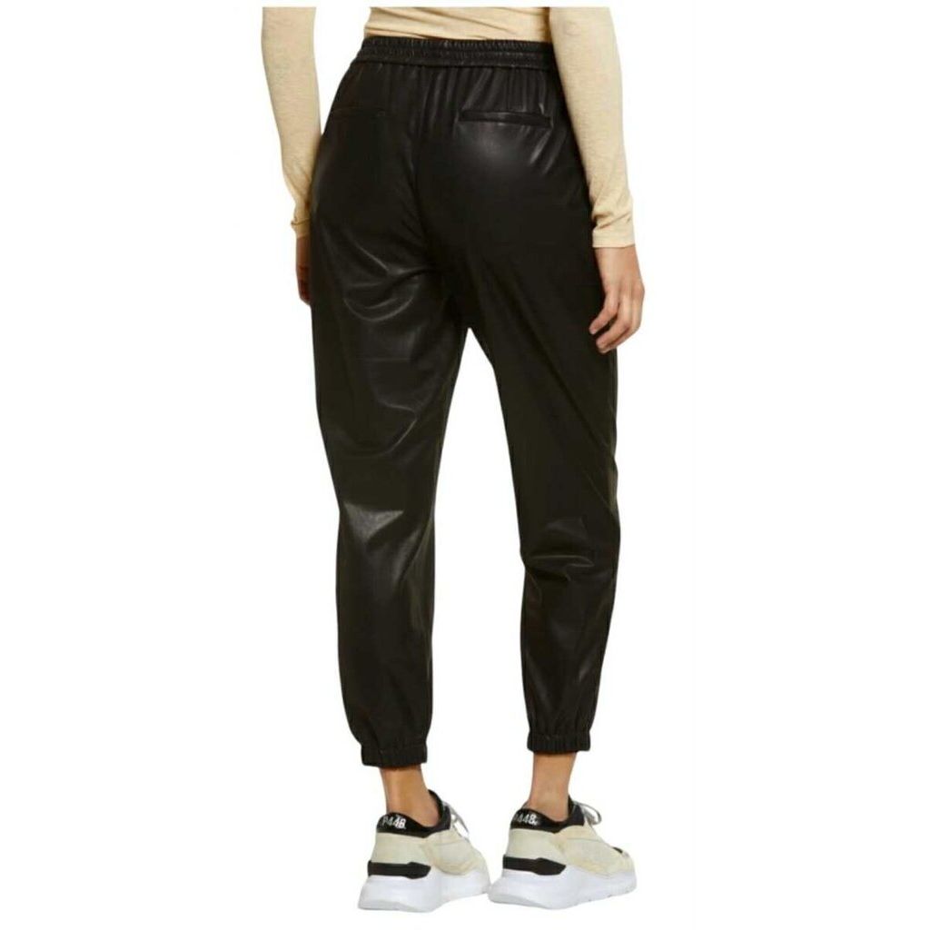 Avec Les Filles Faux Adjustable Joggers In Black - Size Medium