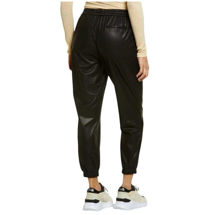 Avec Les Filles Faux Adjustable Joggers In Black - Size Medium