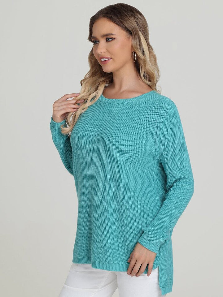 525 NWT Emma Crewneck Shaker Stitch Cotton Sweater - Size Medium