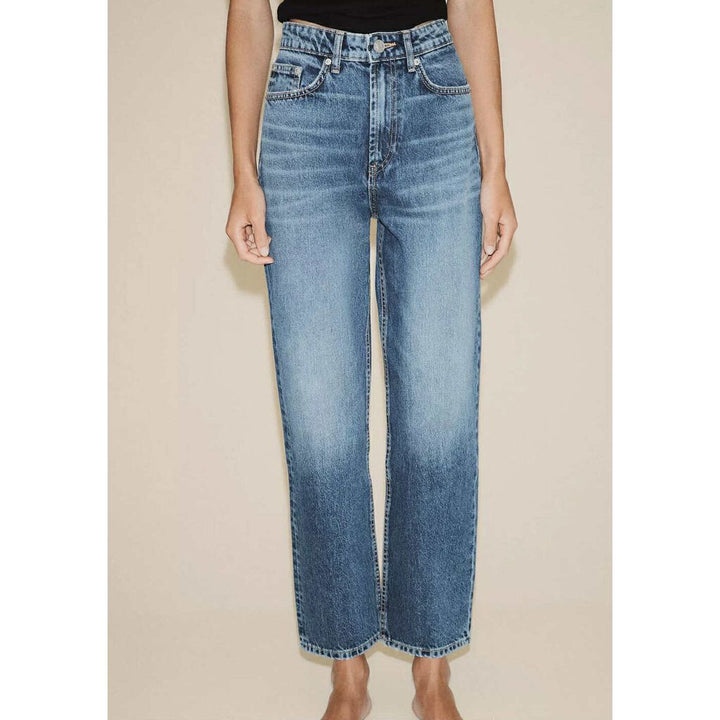 Zara High Rise Straight Leg Jean - Size 10