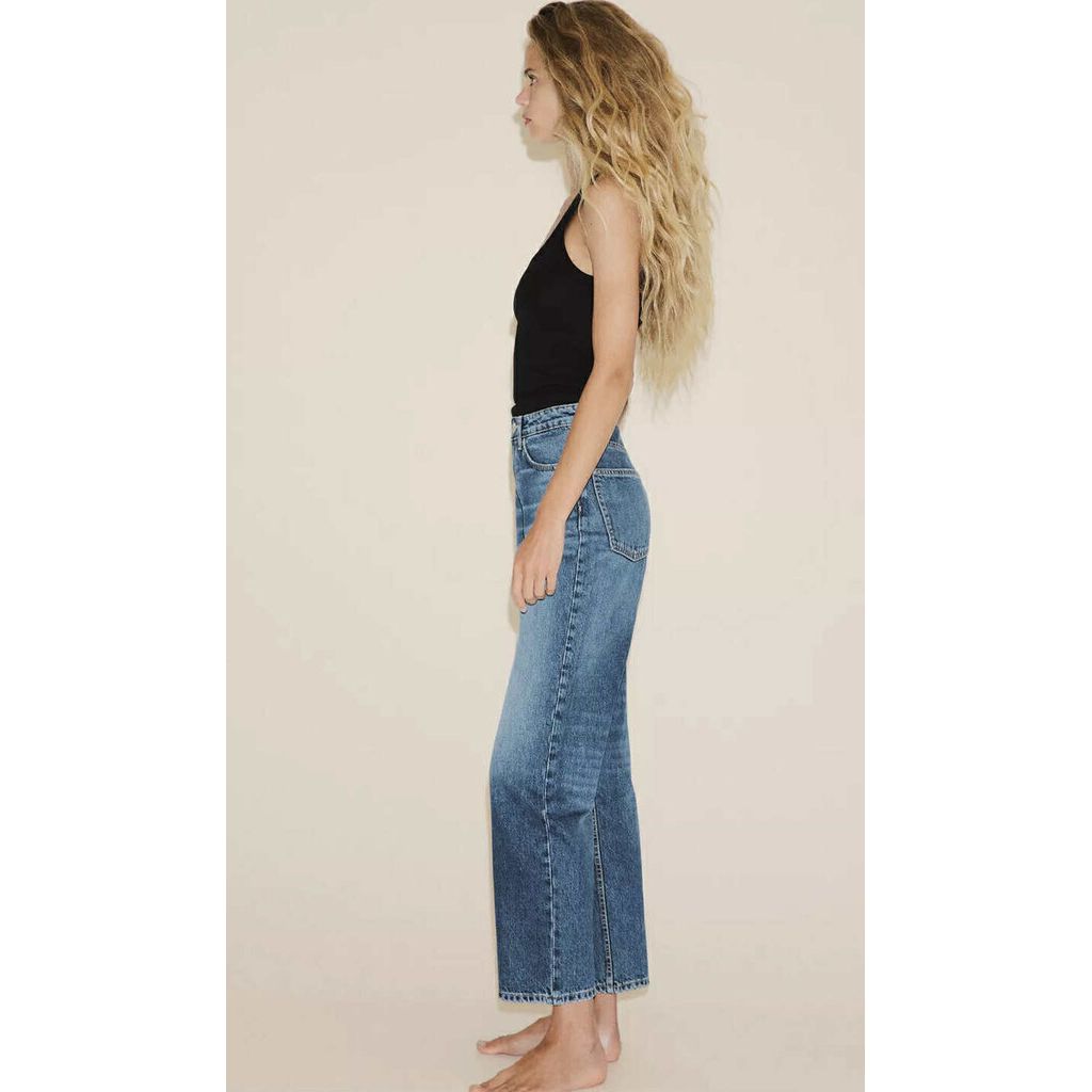 Zara High Rise Straight Leg Jean - Size 10