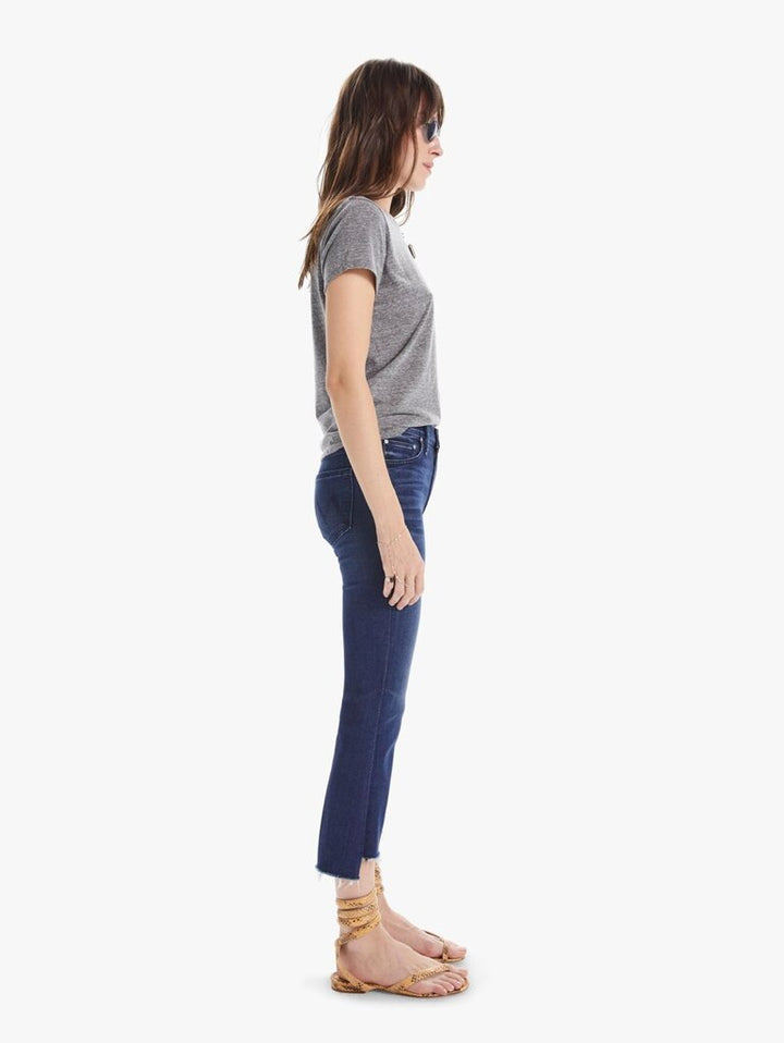 Mother The Insider Crop Step Fray Jeans in Tongue in Chic - Size 28