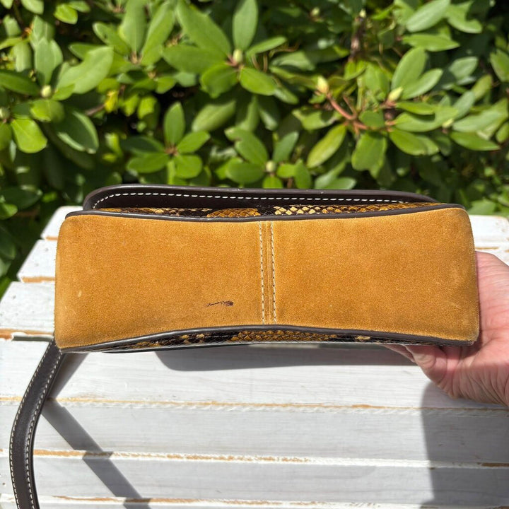 Tory Burch Thea Embossed Exotic Web Flap Crossbody