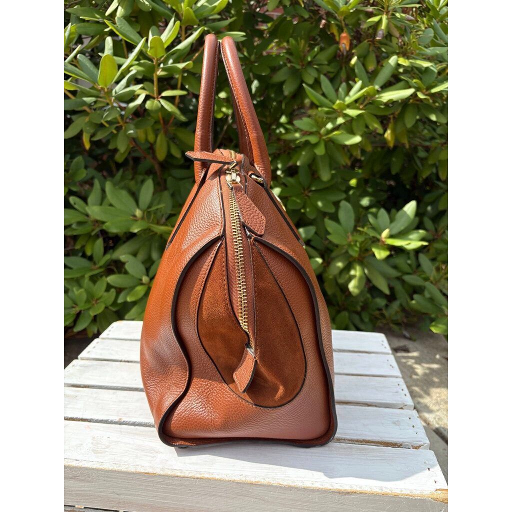 Roberto Cavalli Round Leather Satchel