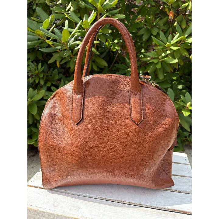 Roberto Cavalli Round Leather Satchel