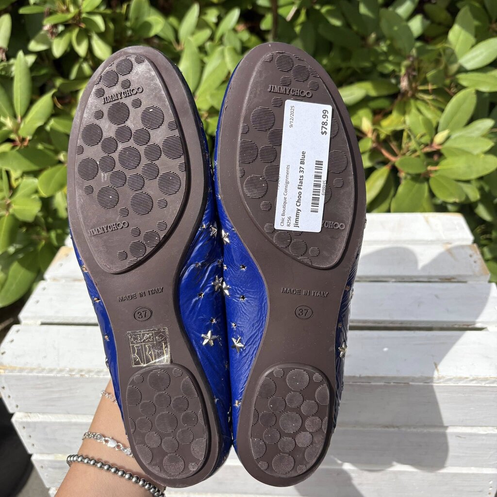 Jimmy Choo Patent Leather Star Studded Ballet Flats - Size 37