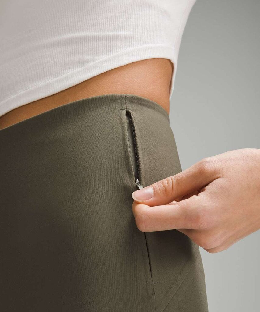 Lululemon Smooth Fit Pull-On High-Rise Cropped Pant Army Green - Size 10