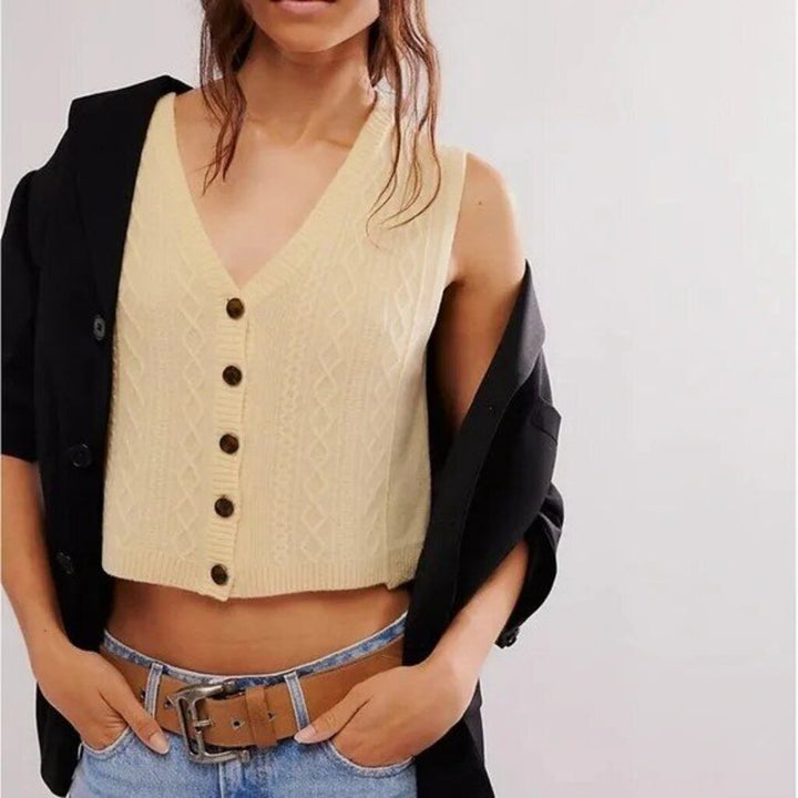 Free People Beatrice Cashmere Vest - Size XS (Retails for $128)