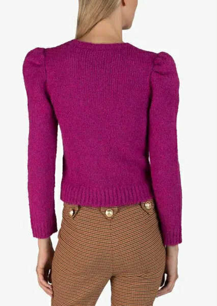 Derek Lam 10 Crosby Locken Puff Sleeve Sweater - Size Small