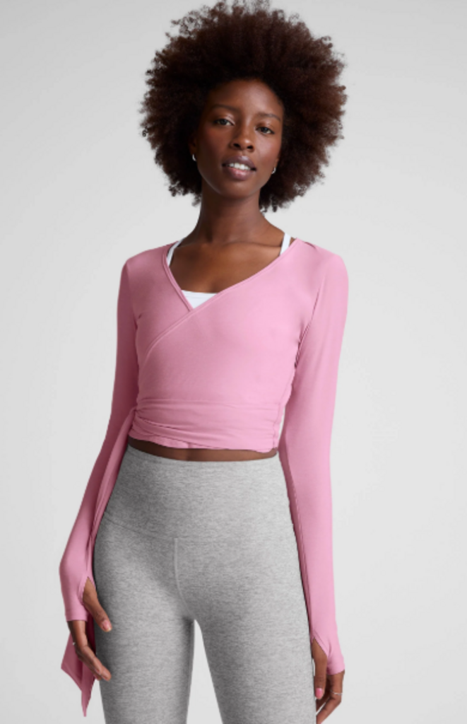 Beyond Yoga NWT Featherweight Waist No Time Wrap Top - Size Large