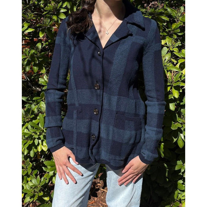 Burberry Brit Check Wool Cardigan - Size Small