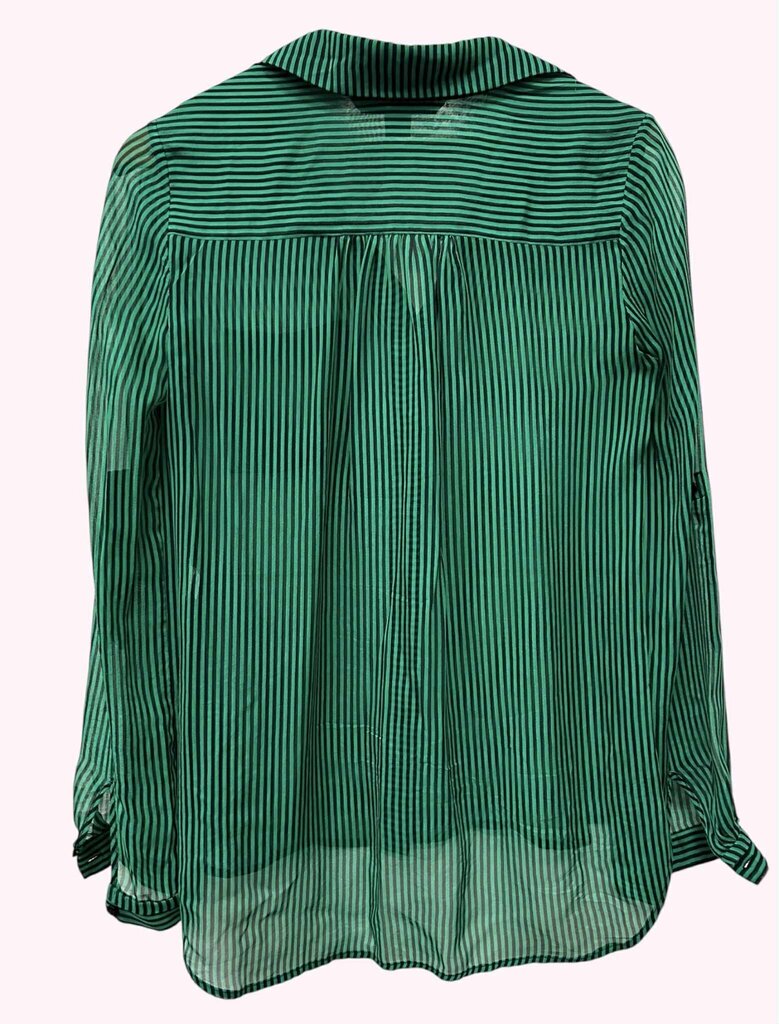 Diane Von Furstenberg Silk Pinstripe Button-down - Size 4