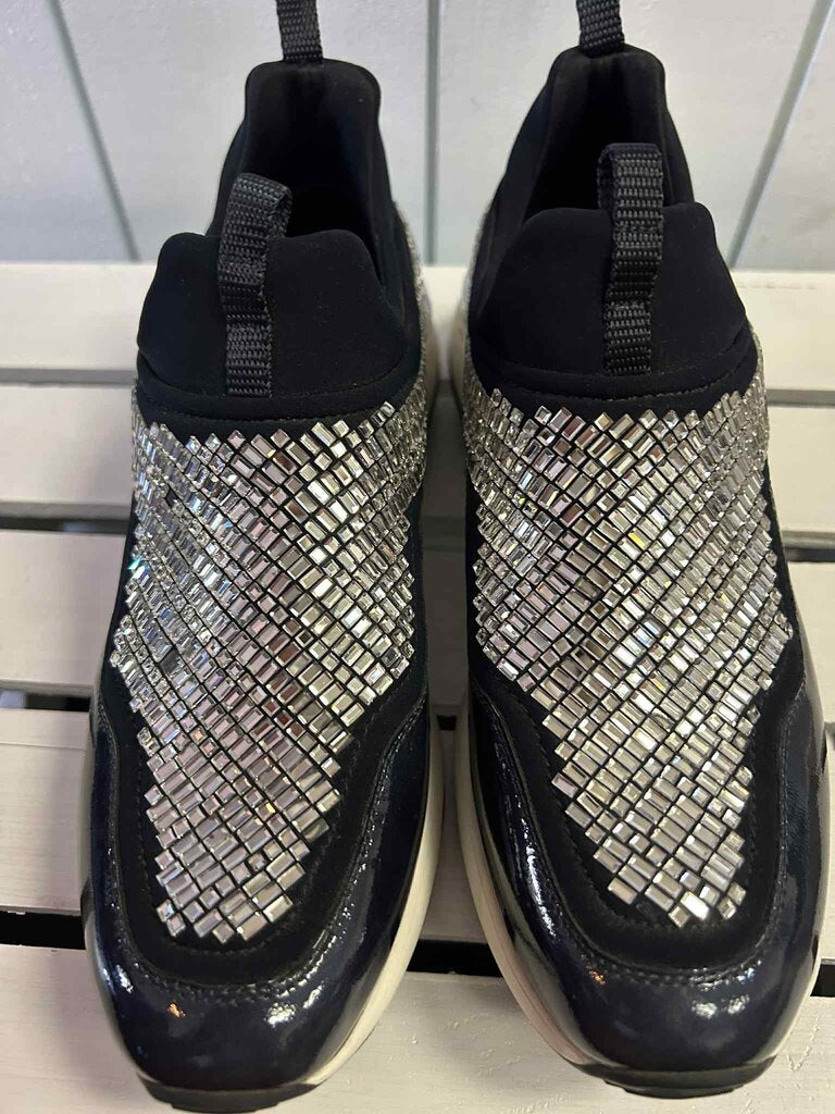 Salvatore Ferragamo Bijou Kirakira Crystal Sneakers - Size 36