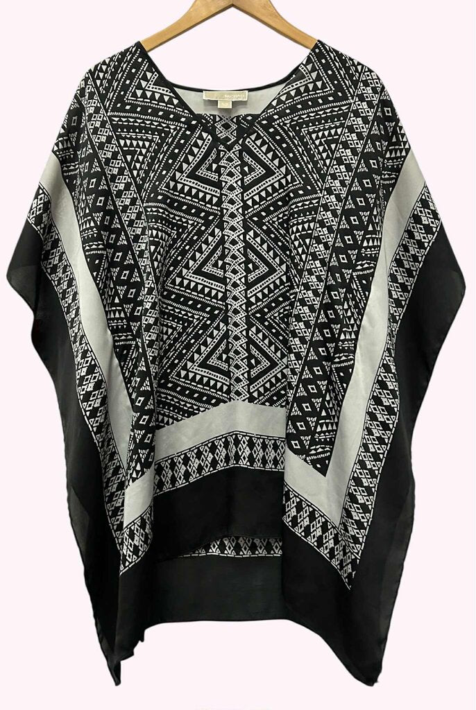 Michael Kors Geometric Caftan Shawl - Size S/M