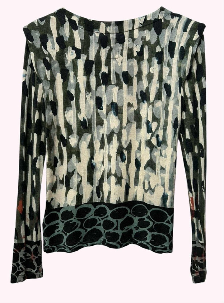 A New Story Abstract Paint Splatter Top - Size Small