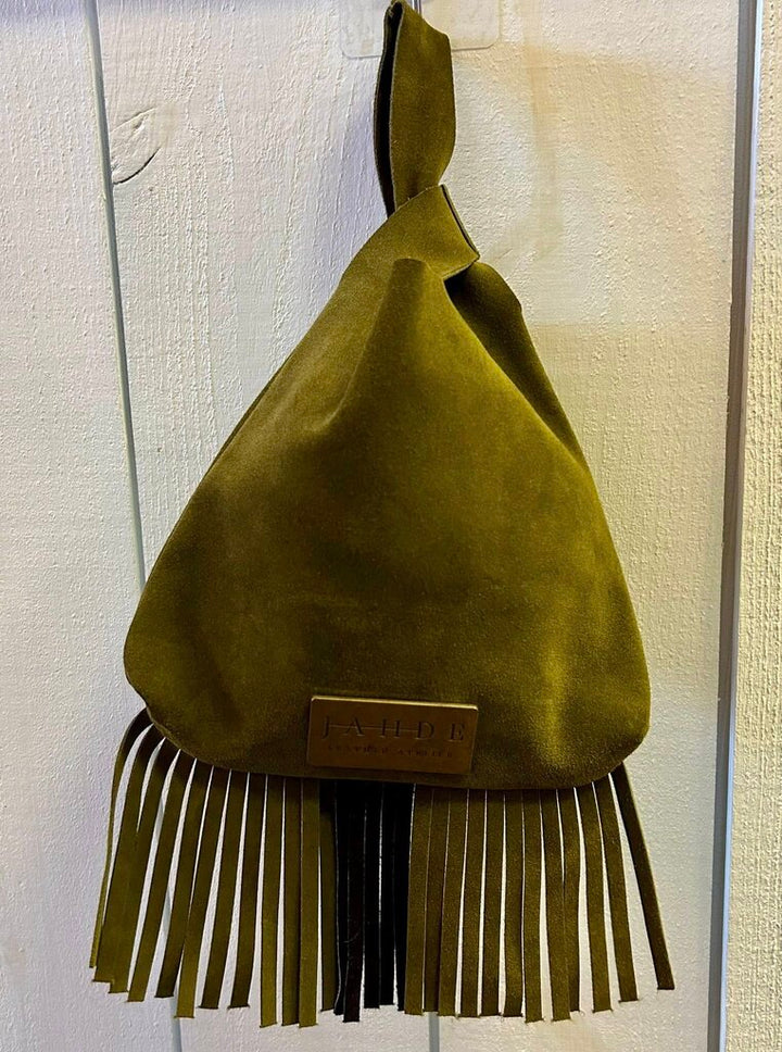 Jahde Leather Hampton Wristlet in Olive Green (Retails for $250)