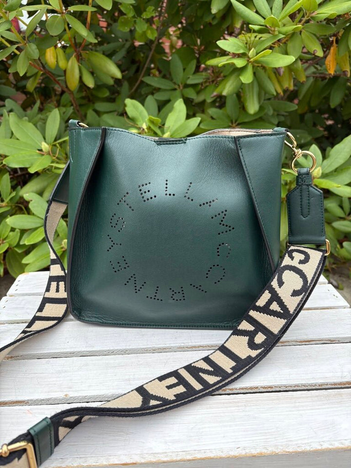 Stella McCartney Logo Crossbody in Pine Green (Retails for $995)