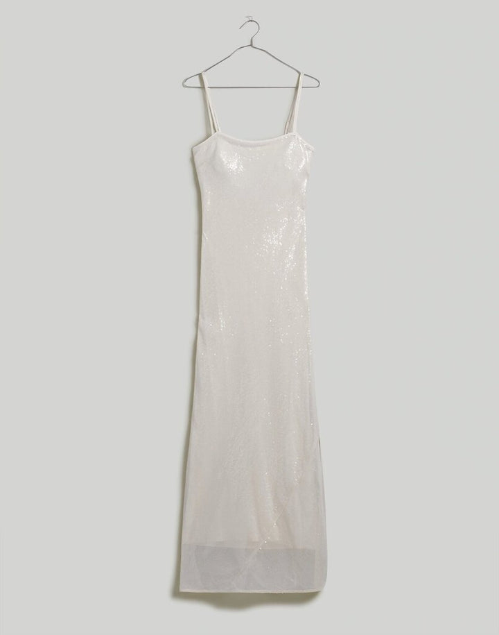 Madewell NWT x Aimee Song Sequin Slip Maxi Dress - Size 6