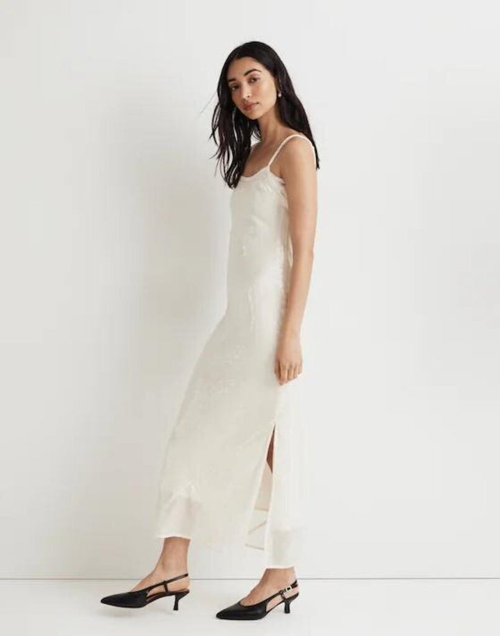 Madewell NWT x Aimee Song Sequin Slip Maxi Dress - Size 6