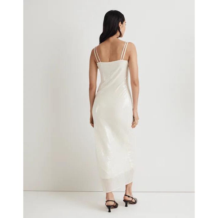 Madewell NWT x Aimee Song Sequin Slip Maxi Dress - Size 6