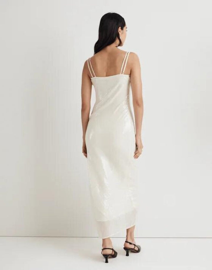 Madewell NWT x Aimee Song Sequin Slip Maxi Dress - Size 6