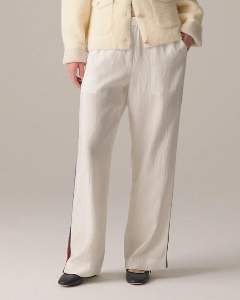 J.Crew NWT Stratus Side-Stripe Pant in Textured Satin - Size 6