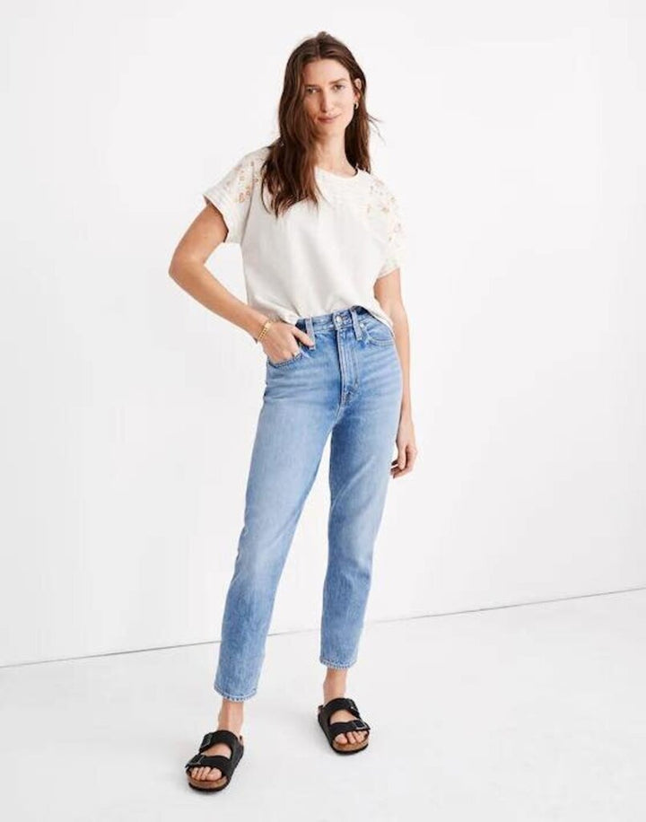 Madewell The Momjean in Melva Wash - Size 28
