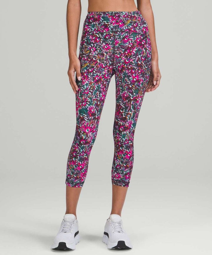 Lululemon Swift Speed High-Rise Crop 21" in Floral Electric Multi - Size 10